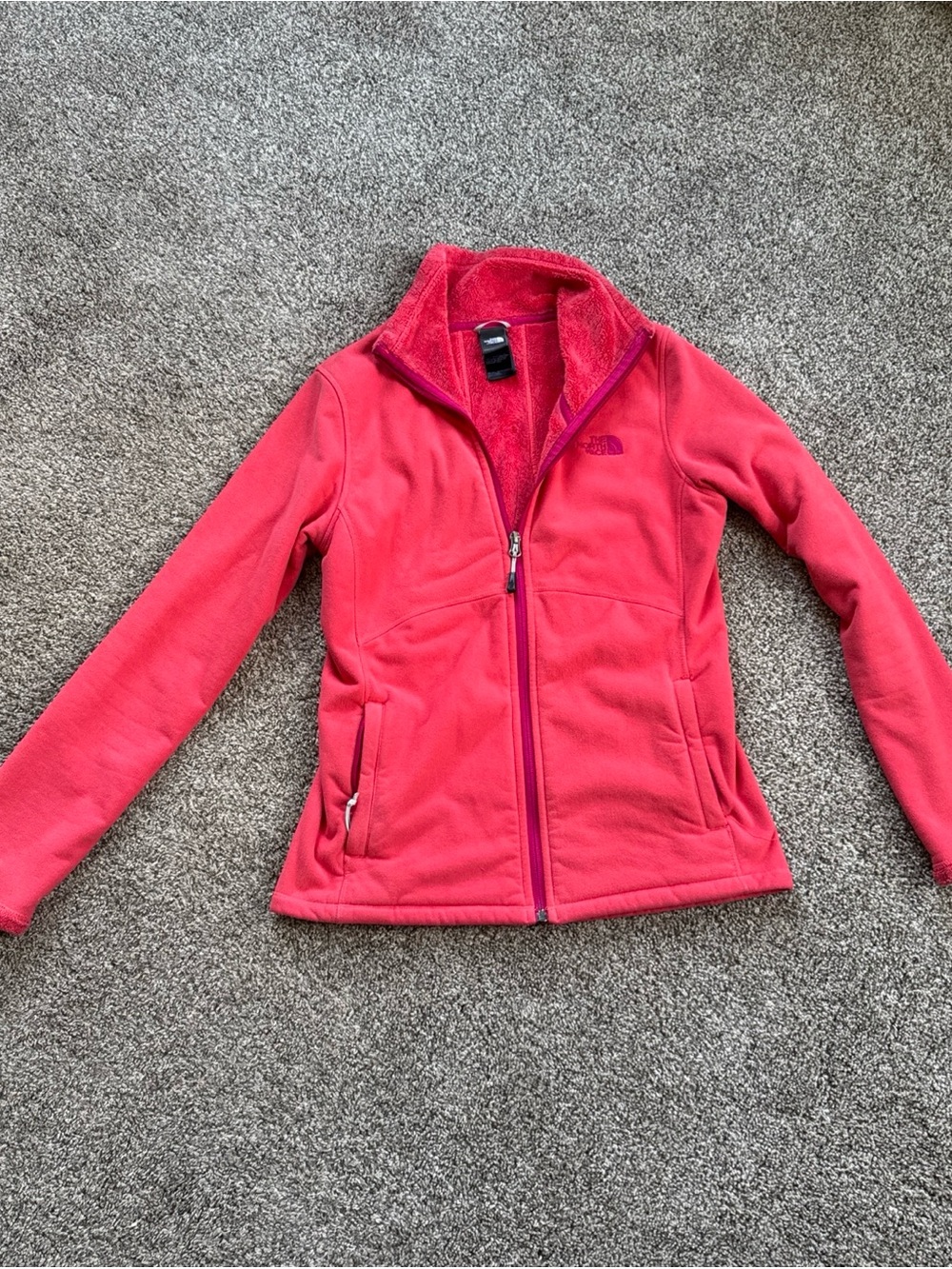 The North Face Women’s Small Pink Fleece Lined Full Zip Jacket guc